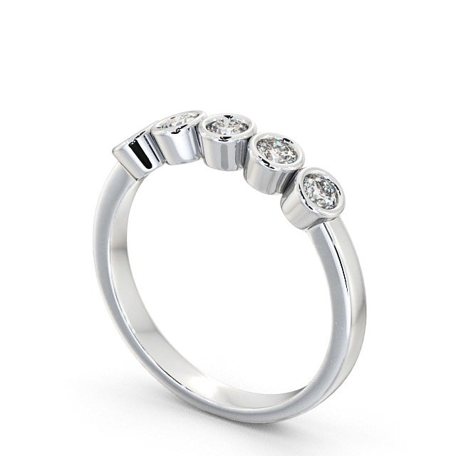 1.50CTW Five Stone Bezel Set Round Lab Grown Diamond Ring  customdiamjewel   