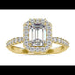 1.62CT Emerald Cut Diamond Ring