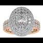 The Brielle Ring 3.12CTW Oval Double Halo Diamond Ring