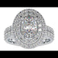 The Brielle Ring 3.12CTW Oval Double Halo Diamond Ring
