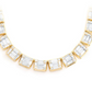 Square baguette Diamond Hip Hop Chain Necklace  customdiamjewel   