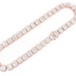 Round & Baguette Rectangle Halo Cuban Chain Necklace  customdiamjewel   