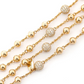 Silver Rose Gold Rosary Bead Women Chain Necklace  customdiamjewel   