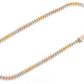 Three Tone Iced Out Diamond Cuban link Chain Necklace  customdiamjewel   
