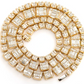 Square baguette Diamond Hip Hop Chain Necklace  customdiamjewel   
