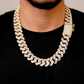 Baguette Diamond Hip Hop Cuban Chain Necklace  customdiamjewel   