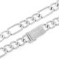 Diamond Figaro Link Chain Iced Out Necklace  customdiamjewel   