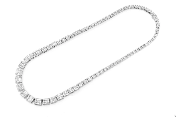 Square baguette Diamond Hip Hop Chain Necklace  customdiamjewel   