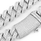Baguette Diamond Hip Hop Cuban Chain Necklace  customdiamjewel   