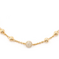 Silver Rose Gold Rosary Bead Women Chain Necklace  customdiamjewel   