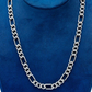 Diamond Figaro Link Chain Iced Out Necklace  customdiamjewel   