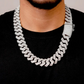 Baguette Diamond Hip Hop Cuban Chain Necklace  customdiamjewel   