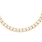 Round Cut Diamond Prong Set Tennis Necklace  customdiamjewel   