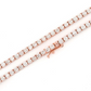 Simple Round Diamonds Tennis Necklace  customdiamjewel   