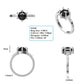 2.10CT Hexagon Salt and pepper Semi Mounting Ring  customdiamjewel   