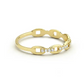 14k Gold Chain Link Pave Diamond Wedding Band  customdiamjewel   