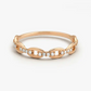 14k Gold Chain Link Pave Diamond Wedding Band  customdiamjewel 10 KT Solid Gold Rose Gold VVS-EF