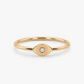 Single Natural Diamond Evil Eye Stacking Wedding Ring  customdiamjewel 10 KT Solid Gold Rose Gold VVS-EF