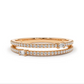 14k Gold Double Row Micro Pave Baguette Diamonds Wedding Ring  customdiamjewel 10 KT Solid Gold Rose Gold VVS-EF