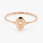 14k Gold Single Diamond Hamsa Wedding Ring  customdiamjewel 10 KT Solid Gold Rose Gold VVS-EF
