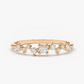 0.23CTW Zig Zag Cluster Round Diamond Gold Wedding Band  customdiamjewel 10 KT Solid Gold Rose Gold VVS-EF