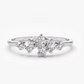 0.45CTW Large Multi Stone Diamond Cluster Wedding Ring  customdiamjewel 10 KT Solid Gold White Gold VVS-EF