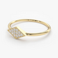 Unique Geometric Shaped 14K Micro Pave Diamond Wedding Ring  customdiamjewel   