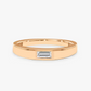 14k Solid Gold Baguette Diamond Solitaire Wedding Ring  customdiamjewel 10 KT Solid Gold Rose Gold VVS-EF