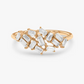 0.55CTW Real Baguette Diamond Stackable Cluster Wedding Band  customdiamjewel 10 KT Solid Gold Rose Gold VVS-EF