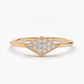 Unique Geometric Shaped 14K Micro Pave Diamond Wedding Ring  customdiamjewel 10 KT Solid Gold Rose Gold VVS-EF