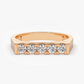 14k Solid Gold Rectangular Diamond Signet Wedding Ring  customdiamjewel 10 KT Solid Gold Rose Gold VVS-EF