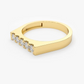 14k Solid Gold Rectangular Diamond Signet Wedding Ring  customdiamjewel   