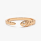 14k Gold Snake Wedding Band With Natural Diamond Eyes  customdiamjewel 10 KT Solid Gold Rose Gold VVS-EF