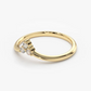 Unique Tri Stone Chevron Diamond Wedding Ring  customdiamjewel   