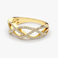 Infinity Crisscross Micro Pave Diamond Wedding Ring  customdiamjewel   