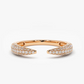 Stackable Open Claw Micro Pave Diamond Ring  customdiamjewel 10 KT Solid Gold Rose Gold VVS-EF