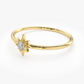 14K Gold North Star Round Real Diamond Wedding Ring  customdiamjewel   
