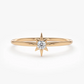14K Gold North Star Round Real Diamond Wedding Ring  customdiamjewel 10 KT Solid Gold Rose Gold VVS-EF