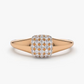 14k Solid Gold Pave Setting Diamond Pinky Ring  customdiamjewel 10 KT Solid Gold Rose Gold VVS-EF