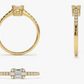 14k Illusion Setting East to West Baguette Diamond Wedding Ring  customdiamjewel   