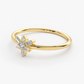 14k Gold Baguette Diamond and Round Diamond Stacking Ring  customdiamjewel   