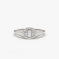 14k Solid Gold Oval Shape Baguette and Round Diamond Wedding Ring  customdiamjewel 10 KT Solid Gold White Gold VVS-EF