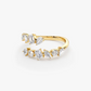 14k Solid Gold Cross Over Mix Diamond Wedding Ring  customdiamjewel   