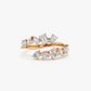 14k Solid Gold Cross Over Mix Diamond Wedding Ring  customdiamjewel 10 KT Solid Gold Rose Gold VVS-EF