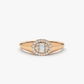 14k Solid Gold Oval Shape Baguette and Round Diamond Wedding Ring  customdiamjewel 10 KT Solid Gold Rose Gold VVS-EF