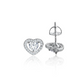 0.2CT Moissanite Heart Shape Earrings  customdiamjewel   
