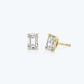 Emerald Cut Moissanite 14K Gold Classy Stud Earrings  customdiamjewel   