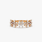 14K Gold Baguette Diamond Multi Flower Design Wedding Ring  customdiamjewel 10 KT Solid Gold Rose Gold VVS-EF