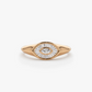 14k Gold Marquise Shape Baguette Diamond Wedding Ring  customdiamjewel 10 KT Solid Gold Rose Gold VVS-EF