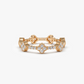 0.49CTW Clover Style Full Eternity Diamond Wedding Band  customdiamjewel 10KT Rose Gold VVS-EF